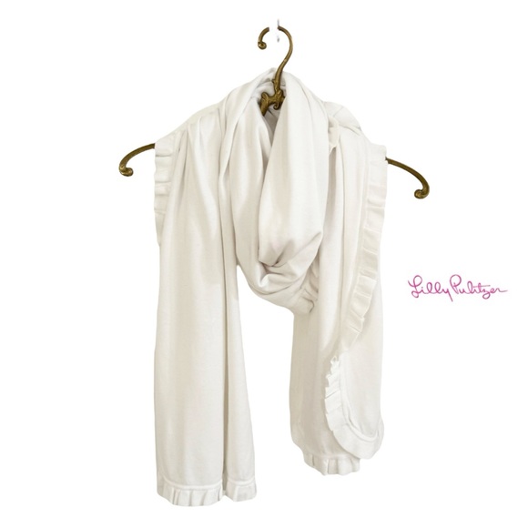 Lilly Pulitzer Accessories - LILLY PULITZER WHITE COTTON WRAP SHAWL